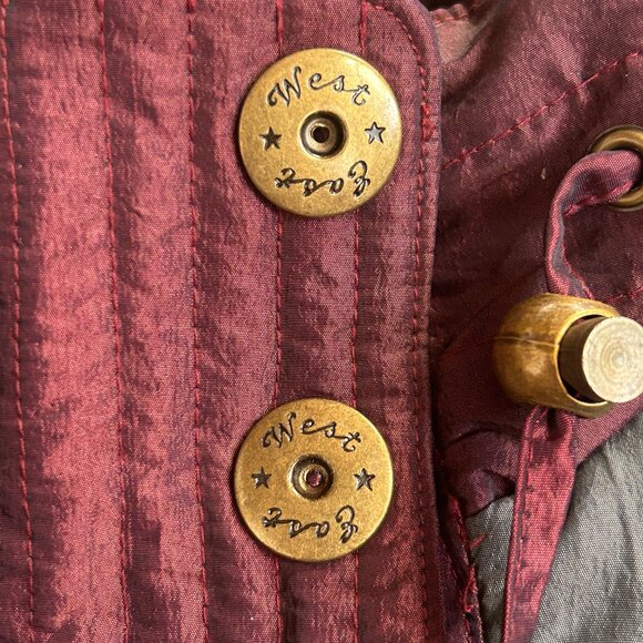 Vintage Patchwork Puffy Coat | 80s 90s Retro Lace + Velvet Hooded Jacket - Picture 8 of 13